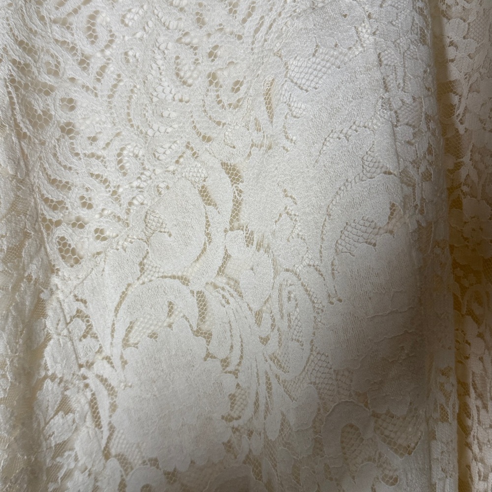 NWT Lauren Ralph Lauren Ivory Lace A-Line Skirt - Picture 3 of 9
